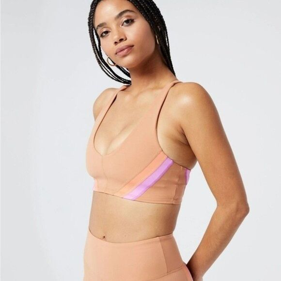 L*Space Womens Size XS Wyatt Colorblock Racerback Crop Top - Picture 4 of 11